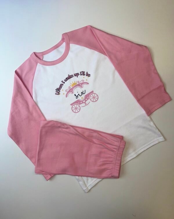 'When I Wake Up - Six' Princess Carriage PJ's